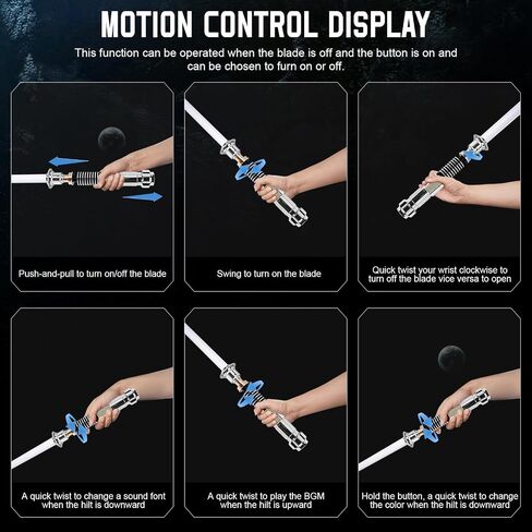 Xenopixel Lightsaber, Motion Control LK Dueling Light Sabers with 34 Sound Fonts & Custom Fonts | Smooth Swing Infinite Color Changing LK Sabers, Preminum Aluminum Hilt for Adults in Saudi Arabia