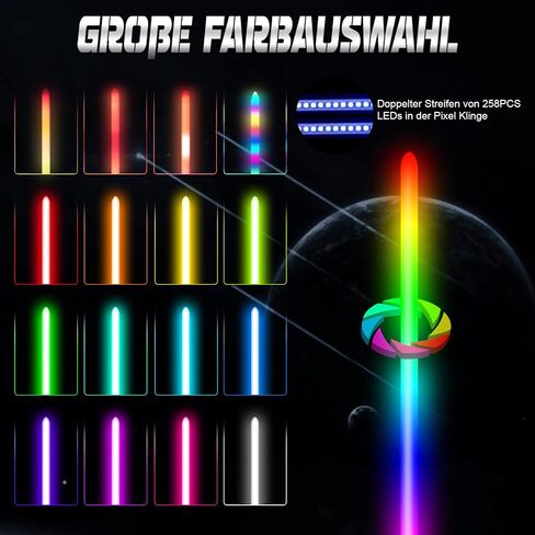 Xenopixel Lightsaber, Motion Control LK Dueling Light Sabers with 34 Sound Fonts & Custom Fonts | Smooth Swing Infinite Color Changing LK Sabers, Preminum Aluminum Hilt for Adults in Saudi Arabia