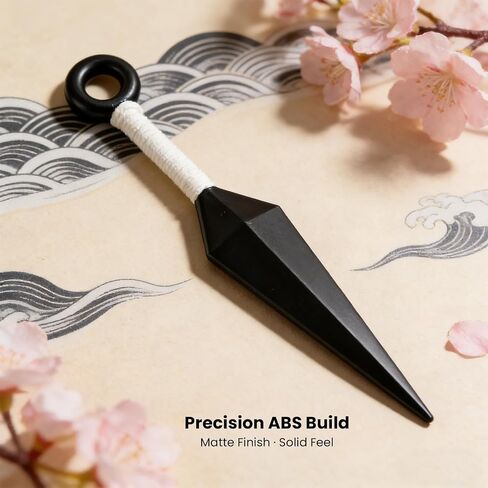 14-Piece Ninja Cosplay Kit, Plastic Kunai (10.2" X 2+5.1" X 6), Shuriken/Ninja Star (3.5" X 6) Set for Anime Fans | Ninja Props and Costume for Adults in Saudi Arabia