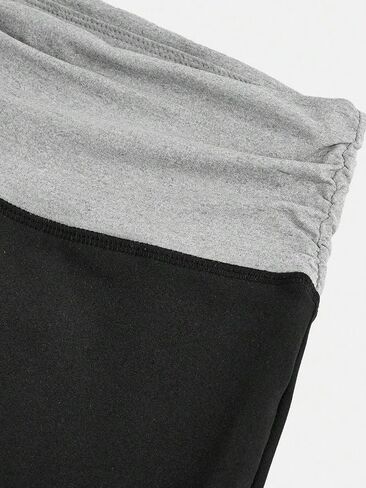 Girl's Wide Leg Pants Fold Over Wide Leg Sweatpants Contrast ColorCasual Loose Flare Leggings Bell Bottoms in Kuwait
