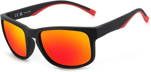 ZENOTTIC Polarized Square Sunglasses Men: UV400 Protection Flexible Frame TAC Lens - Unbreakable Sports Sun Glasses Cycling in Kuwait