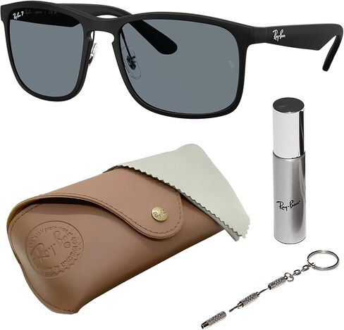 Ray-Ban RB4264 CHROMANCE POLARIZED Square Shape Sunglasses with Official Eyewear Kit in Kuwait