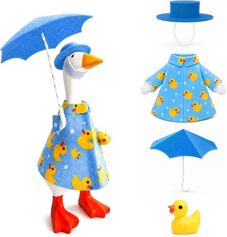 4th of July Desk Goose Outfits 7 Inches,Mini Patriotic Desktop Goose Clothes,Memorial Day Decoration Decor Gifts in Saudi Arabia