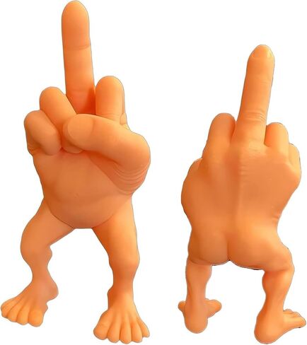 Middle Finger Figure With Legs, Sculpture Gifts, Funny Decor Desk Accessory, 3D Figurine Gag Gifts, Home Office Statue Decoration Ornament (Flesh, 3in) in Saudi Arabia