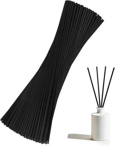 Reed Diffuser Sticks Refill, 20cm (8-inch) 3mm Fiber Reeds - 50 Pcs Natural Unscented, Ideal for Fragrance Oil, Non-Breaking & Non-Staining Replacement Sticks in Saudi Arabia