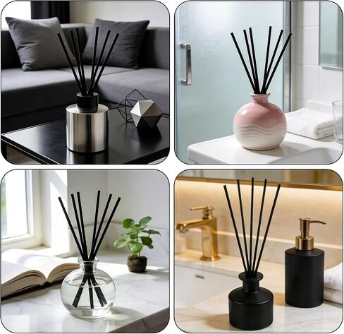 Reed Diffuser Sticks Refill, 20cm (8-inch) 3mm Fiber Reeds - 50 Pcs Natural Unscented, Ideal for Fragrance Oil, Non-Breaking & Non-Staining Replacement Sticks in Saudi Arabia