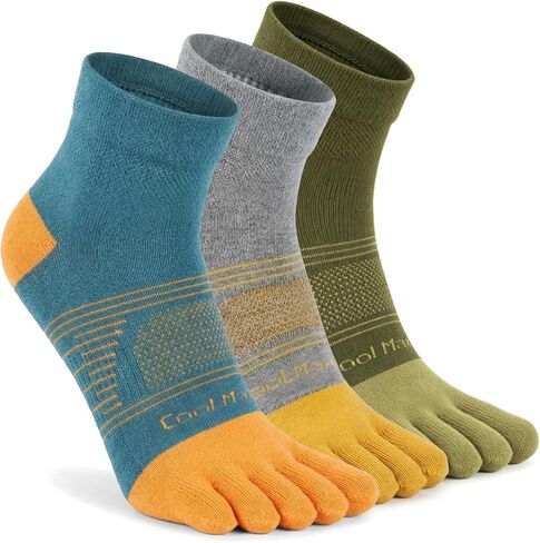 likloks Toe Socks for Men Women Coolmax Five Finger Sock Athletic Running Quarter Ankle 5 Toe Socks (3 Pairs) in Saudi Arabia