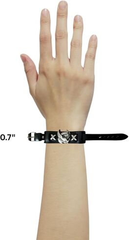 Genuine Leather Ride to Live Biker Bracelet, 0.7" Wide Cuff Eagle Wristband in Kuwait