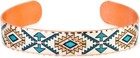 FRONT LINE JEWELRY Copper Reflection Native American Bracelets – Artisan-Crafted Adjustable Copper Cuff Collection Featuring Southwestern, Geometric & Cultural Wearable Art Designs in Kuwait