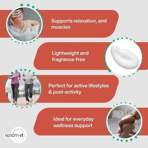 EPSOM-IT Soothing Magnesium Lotion, 6oz Bottle – Concentrated Epsom Salt Lotion with Shea Butter for Better Sleep, Relaxation, & Muscle Stiffness | Soothing Magnesium for Daily Self-Care | Made in USA in Saudi Arabia