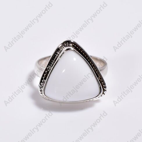 Natural White Coral Gemstone Solid 925 Sterling Silver Handmade Statement Stacking Designer Ring Jewelry Gift for Wife in Saudi Arabia