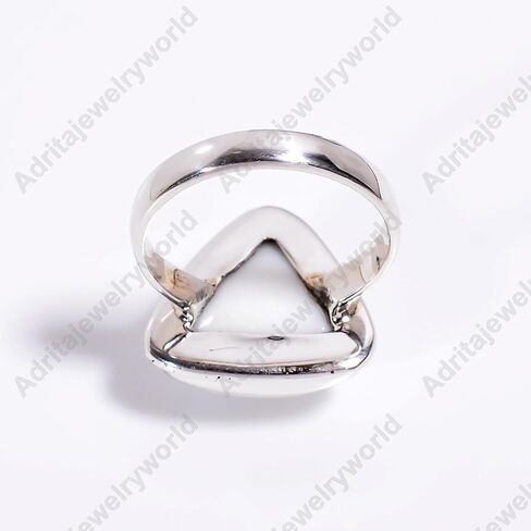 Natural White Coral Gemstone Solid 925 Sterling Silver Handmade Statement Stacking Designer Ring Jewelry Gift for Wife in Saudi Arabia