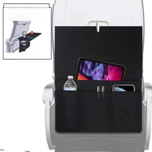 Airplane Seat Back Organizer, Multi Pocket Travel Storage Caddy, Plane Travel Essentials Accessories in Kuwait