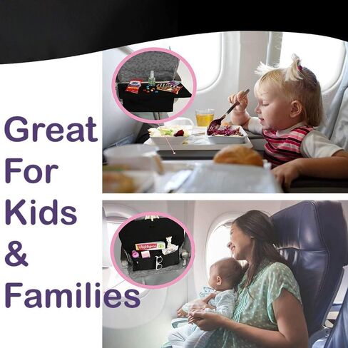 Airplane Seat Back Organizer, Multi Pocket Travel Storage Caddy, Plane Travel Essentials Accessories in Kuwait