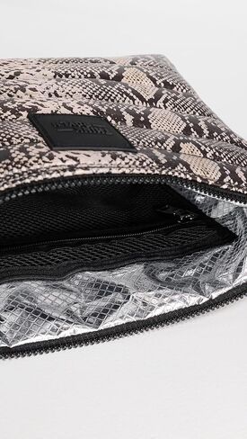 Think Royln Women's Travel Trio Pouches, Python/Pearl Cashmere/Black, One Size in Kuwait
