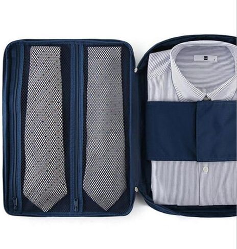 BESTYASH Waterproof Travel Shirt Organizer Bag with Tie Storage Anti-Wrinkle Portable Clothes Case for Business Trips and Daily Use 14.17X10.23X1.96 Inch in Kuwait