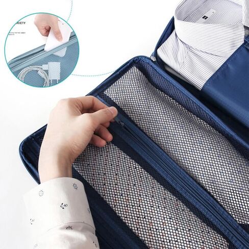 BESTYASH Waterproof Travel Shirt Organizer Bag with Tie Storage Anti-Wrinkle Portable Clothes Case for Business Trips and Daily Use 14.17X10.23X1.96 Inch in Kuwait