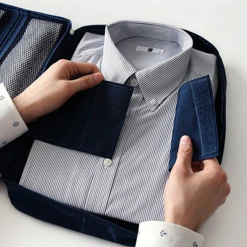 BESTYASH Waterproof Travel Shirt Organizer Bag with Tie Storage Anti-Wrinkle Portable Clothes Case for Business Trips and Daily Use 14.17X10.23X1.96 Inch in Kuwait