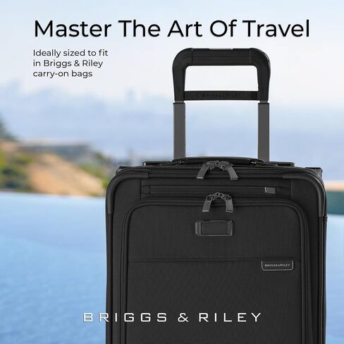 Briggs & Riley Double-Sided Packing Cube for Travel - Essential Pack Accessories for Women & Men, Luggage & Suitcase Organizer Bag for Clothes, Versatile Design - Travel Essentials, Black in Saudi Arabia