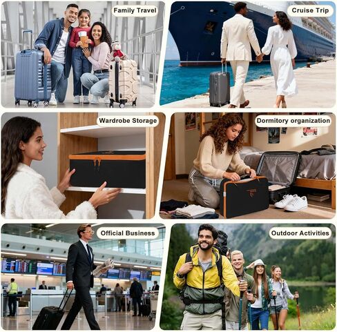 Packing Cubes for Travel, Various Sizes Luggage Organizer Bags Travel Cubes with Double Zipper, Durable Space Saver Bags Travel Essentials (5 Set, Black) in Saudi Arabia