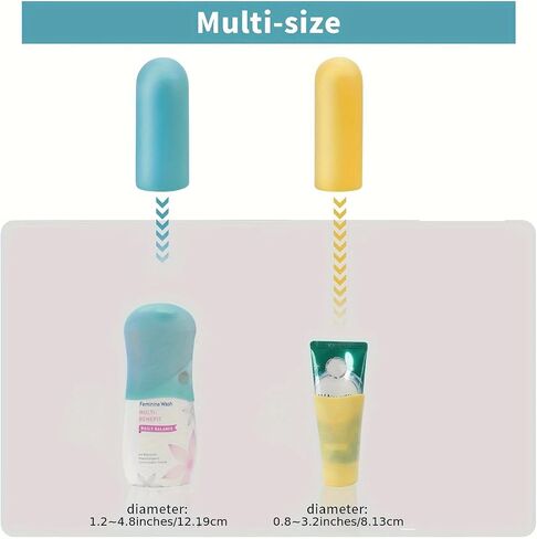 Travel Silicone Bottle Covers 4 or 8 Pack Leak Proof Elastic Sleeves Durable for Toiletries, Shampoo Bottles, Cruise Luggage, 4PCS in Kuwait