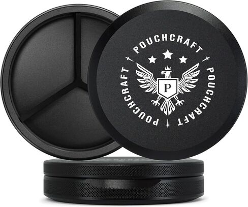 Metal Pouch Can | Slim Aluminum Container for Pouches | Airtight O-Ring Moisture & Odor Proof EDC Pocket Tin | Insignia Edition (Slim, Black) in Saudi Arabia
