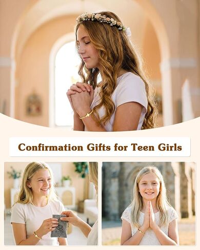 Cross Bracelet Confirmation Catholic Gifts for Teen Girls Women in Kuwait