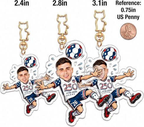 Custom Top Only Acrylic Soccer Keychain – Fixed Football Design, Perfect as Party Favors, Birthday, Housewarming, Match Day Gift for Fans & Friends, Great for Any Occasion in Saudi Arabia
