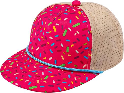 Cuffbow 1 Pack Pink Baseball Hat Ice Cream Adjustable 18-21 Inch Baseball Hat for Youth Boys Gift in Kuwait