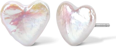 Handcrafted, carefully selected natural freshwater cultured irregular baroque pearl stud earrings, S925 sterling silver hypoallergenic earrings, a jewelry gift for women in Kuwait
