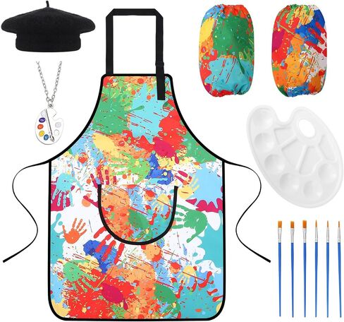 Artist Costume for Kids, Painter Dress Up Set with Colorful Artist Apron, Kids Painter Costume Accessories in Kuwait