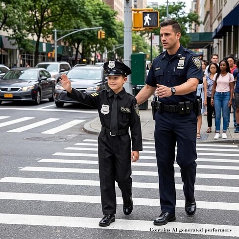 KIDIN Police Costume for Kids Cop Uniform for Boys Policeman Outfit for Dress Up Career Day Birthday Gifts in Saudi Arabia
