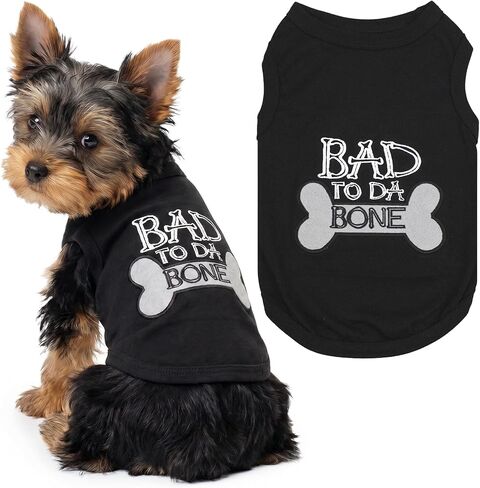 Parisian Pet Dog T-Shirt - Embroidered Pampered Poochie Dog Shirt - 100% Cotton, Breathable Dog Clothes - Sleeveless Pet Vest - Machine Washable Dog Shirt for Large Dogs XL in Kuwait
