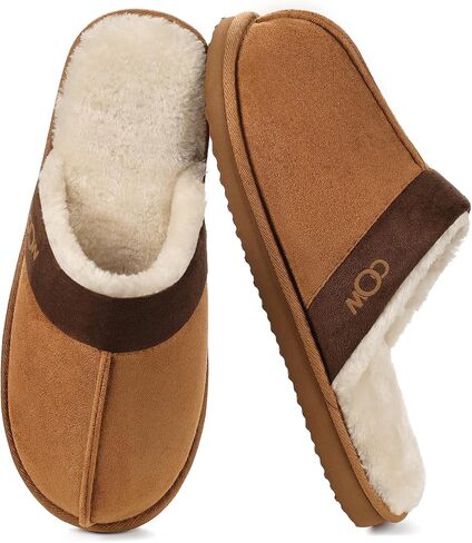 OOW Mens Slippers Fuzzy House Slippers for Men Memory Foam Slip on Indoor Cozy Bedroom Slippers House Shoes Original in Saudi Arabia