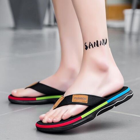 Men's Flip Flops Non-Slip Comfort Walking Thong Sandals Slip On Indoor Outdoor in Kuwait
