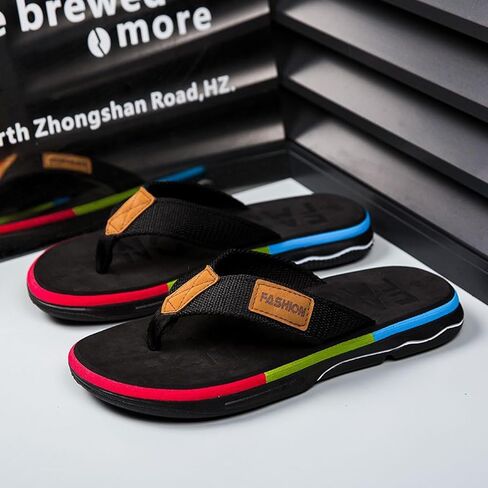 Men's Flip Flops Non-Slip Comfort Walking Thong Sandals Slip On Indoor Outdoor in Kuwait