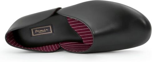 PAMIR Men's Leather Opera Slippers - Classic Indoor Outdoor House Shoes with Memory Foam in Saudi Arabia