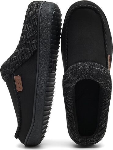 Men's Moccasin Slippers Clogs - House Slippers for Men with Arch Support and Memory Foam Insole, Indoor Outdoor Comfortable House Shoes in Kuwait