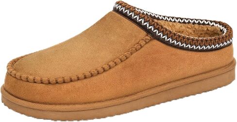 OOW Mens Slippers Memory Foam Moccasin Slippers for Men Indoor Outdoor Slip-on Warm Fuzzy Comfy House Shoes in Saudi Arabia