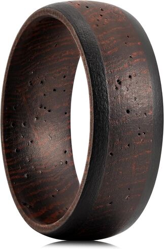 King Will 8mm Mens Wood Rings Natural Wooden Wedding Bands Lightweight Vintage in Kuwait