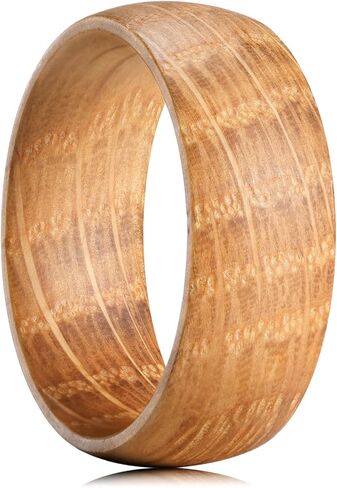 King Will 8mm Mens Wood Rings Natural Wooden Wedding Bands Lightweight Vintage in Kuwait