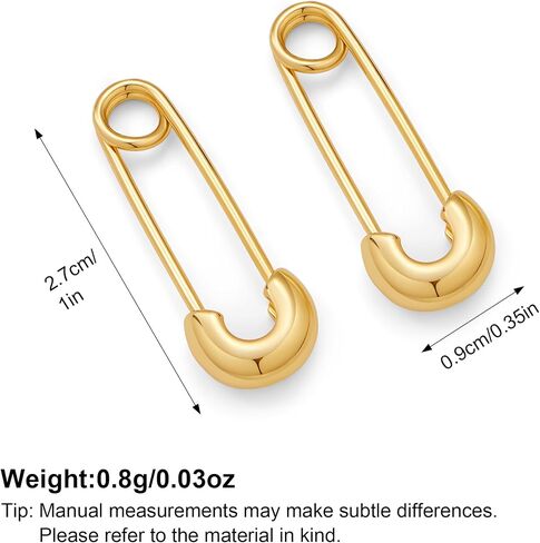 MUYAN Safety Pin Earrings for Women Trendy Paperclip Earrings Minimalist Daily Jewelry in Kuwait