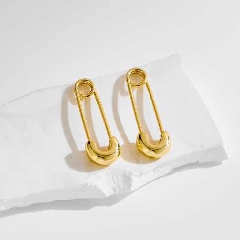 MUYAN Safety Pin Earrings for Women Trendy Paperclip Earrings Minimalist Daily Jewelry in Kuwait