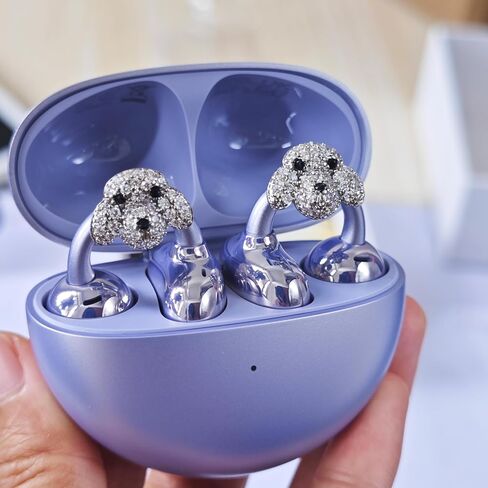 Bow Rhinestone for Clip on Earbuds Open Ear Accessories, Elegant Zirconia Decorative Earphone Accessories, Removable Exquisite DIY Decoration in Saudi Arabia