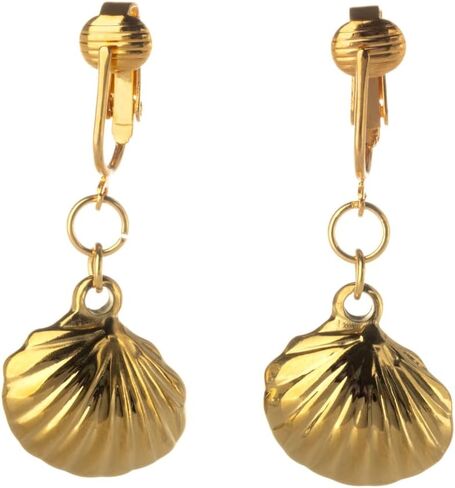 Aloha Earrings Non Pierced Gold Tone Clip On Beach Dangling Earrings in Kuwait