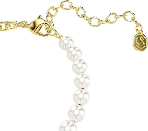 Swarovski Idyllia bracelet, Crystal pearl, Round cut, Teddy, Gold tSwarovski One, Gold-tSwarovski One plated in Kuwait