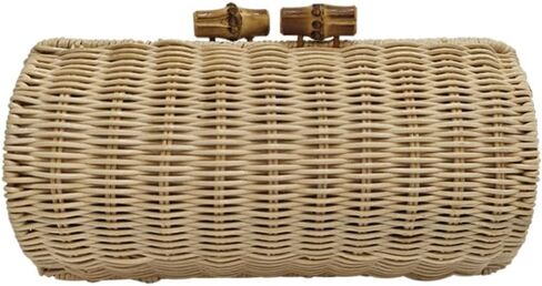 UMREN Hand-woven Shell Shaped Rattan Clutch Bag Summer Straw Clutch Purse Beach Wicker Handbags for Women Vacation Travel Bag in Saudi Arabia