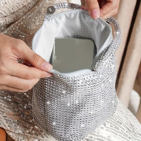 Rhinestone Bags Rhinestone Evening Bag, Glitter Prom Purse Triangle Designer Clutch Bag for Party Wedding in Kuwait