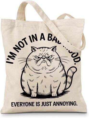 Cute Animal Canvas Tote Bag, Funny Pet Reusable Shopping Bags, Shoulder Bags for Casual Vacation Shopping Work in Saudi Arabia