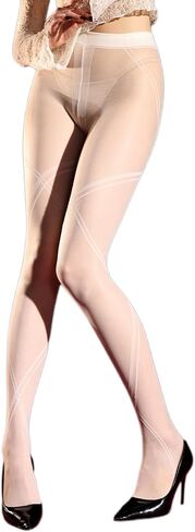 Women's Sheer Tights Pantyhose Stockings Crisscross Straps Patterns High Waist Pantyhose in Saudi Arabia